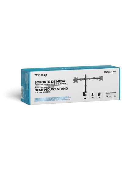 SOPORTE DE MESA MONITOR GIRA INCLI 2BRAZO 13-32 NEGRO TOOQ DB1232TN-B