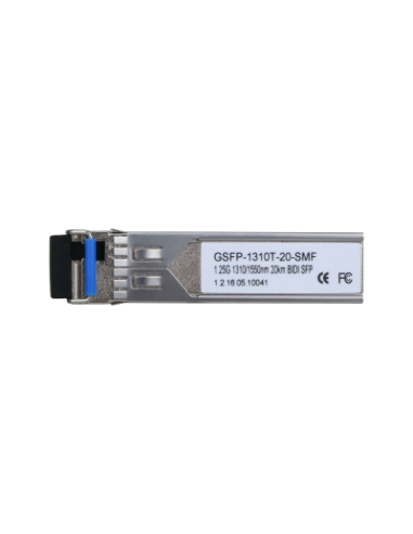 (GSFP-1310T-20-SMF) DAHUA MÓDULO ÓPTICO GIGABIT TRANSCEPTOR DE FIBRA SFP MONOMODO SM PUERTO LC ENVÍO 1310NM RECEPCIÓN 1550NM HAS