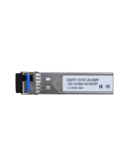(GSFP-1310T-20-SMF) DAHUA MÓDULO ÓPTICO GIGABIT TRANSCEPTOR DE FIBRA SFP MONOMODO SM PUERTO LC ENVÍO 1310NM RECEPCIÓN 1550NM HAS