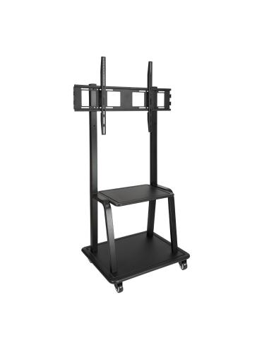 SOPORTE DE SUELO CON RUEDA TVMONITOR 37-100 NEGRO TOOQ FS20100M-B