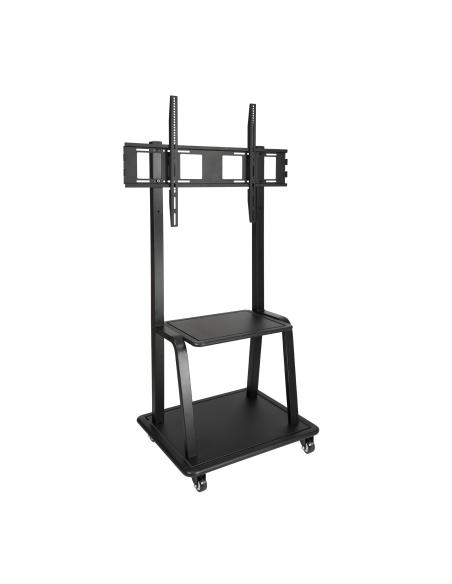 SOPORTE DE SUELO CON RUEDA TVMONITOR 37-100 NEGRO TOOQ FS20100M-B