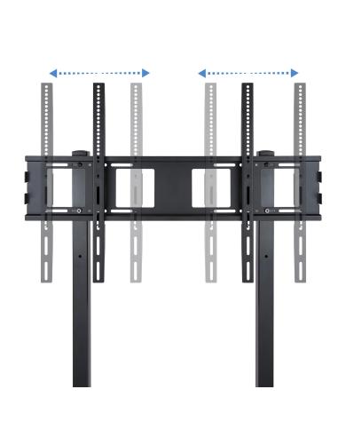 SOPORTE DE SUELO CON RUEDA TVMONITOR 37-100 NEGRO TOOQ FS20100M-B