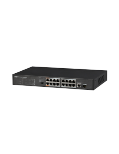 (DH-PFS3117-16ET-135) DAHUA SWITCH POE 16 PUERTOS + 1 PUERTO GIGABIT