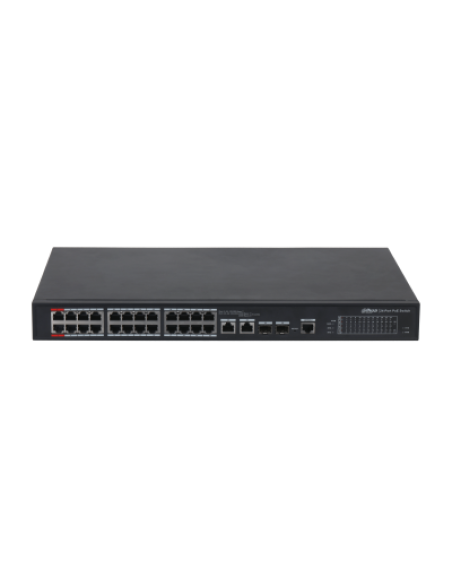 (DH-PFS4226-24ET-360-V3) DAHUA SWITCH L2 HI-POE 2.0 GESTIONABLE 24 PUERTOS 10/100 + 2 UPLINK COMBO GIGABIT/SFP