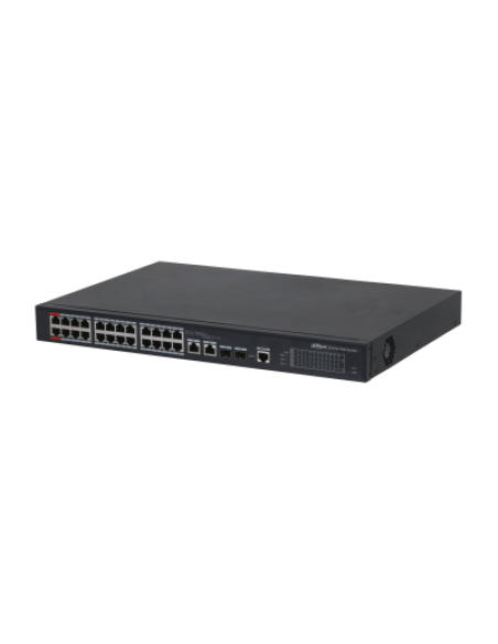 (DH-PFS4226-24ET-360-V3) DAHUA SWITCH L2 HI-POE 2.0 GESTIONABLE 24 PUERTOS 10/100 + 2 UPLINK COMBO GIGABIT/SFP
