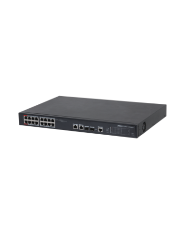 (DH-PFS4218-16ET-240-V3) DAHUA SWITCH L2 HI-POE GESTIONABLE 16 PUERTOS 10/100 + 2 COMBO GIGABIT/SFP UPLINK