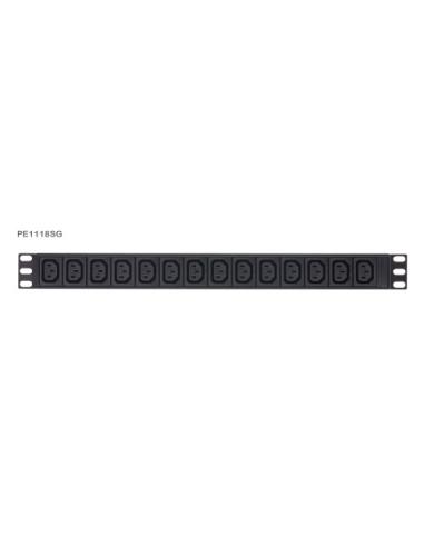 ATEN 18-OUTLET 1U PDU WITH CURRENT & VOLTAGE LCD DISPLAY, OVERCURRENT AND SURGE PROTECTION (10A) (16X C13) (PE1118SG-AT-G)