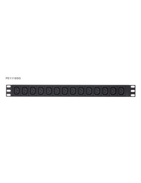 ATEN 18-OUTLET 1U PDU WITH CURRENT & VOLTAGE LCD DISPLAY, OVERCURRENT AND SURGE PROTECTION (10A) (16X C13) (PE1118SG-AT-G)