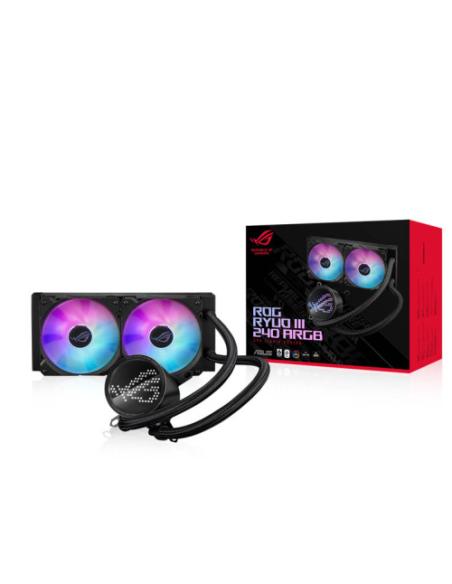 SISTEMA DE REFRIGERACION LIQUIDA ASUS PARA CPU ROG RYUO III 240 ARGB,OLED DE COLOR,AURA SYNC RGB,VENTILADORES DE RADIADOR ROG DE