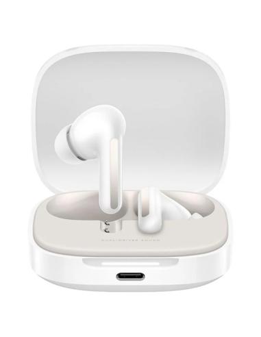 AURICULARES C/MICROFONO XIAOMI REDMI BUDS 6 BLANCO / BLUETOOTH 5.4 / SONIDO ENVOLVENTE 360 / RESITENCIA AL AGUA Y AL POLVO IP54 