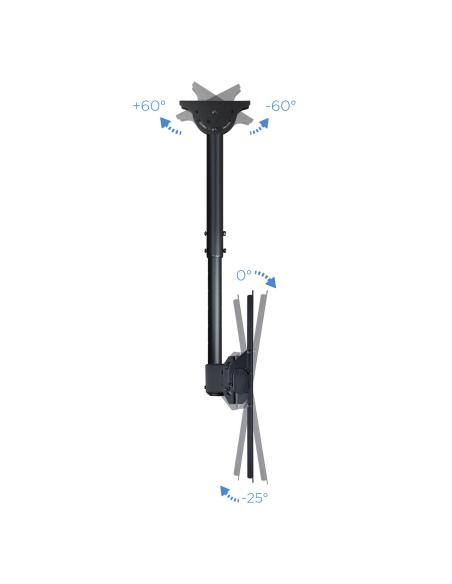 SOPORTE TECHO MONITORTV 32-70 GIRATORIO INCLINA EXTEN NEGRO TOOQ LPCE1170TSLI-B