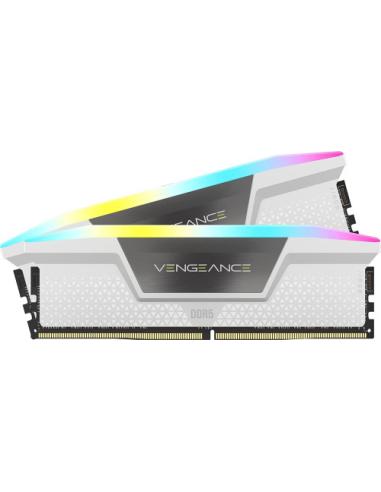 MEMORIA CORSAIR DDR5 32GB 2X16GB PC6200 VENGEANCE RGB BLANCA CMH32GX5M2B6200C36W