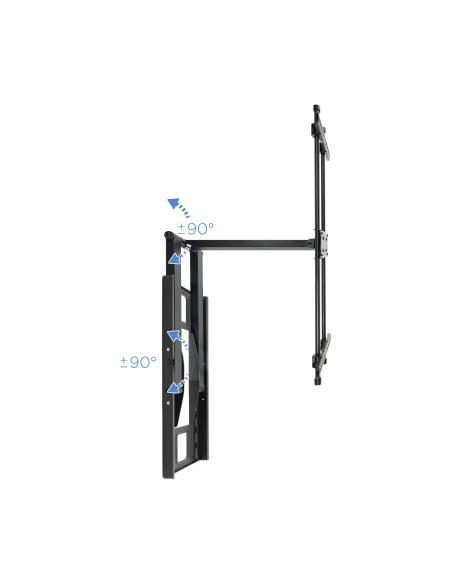 SOPORTE PARED MONITORTV GRAN ANGULAR 43-80 INCLGIR MAX 50KG NEG TOOQ LP4380XL-B