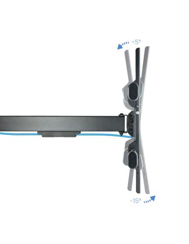 SOPORTE PARED MONITORTV GRAN ANGULAR 43-80 INCLGIR MAX 50KG NEG TOOQ LP4380XL-B