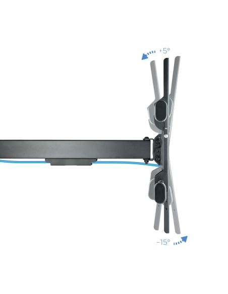 SOPORTE PARED MONITORTV GRAN ANGULAR 43-80 INCLGIR MAX 50KG NEG TOOQ LP4380XL-B