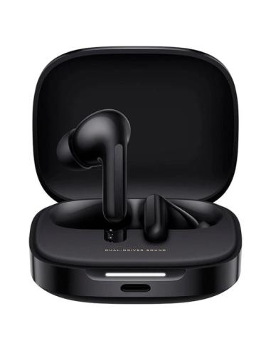 AURICULARES C/MICROFONO XIAOMI REDMI BUDS 6 NEGRO / BLUETOOTH 5.4 / SONIDO ENVOLVENTE 360 / RESITENCIA AL AGUA Y AL POLVO IP54 /
