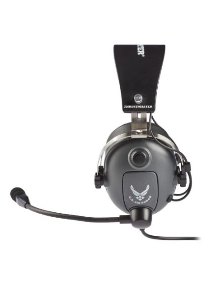 Thrustmaster 4060196 auricular y casco Auriculares Alámbrico Aviación/Control de tráfico aéreo Gris