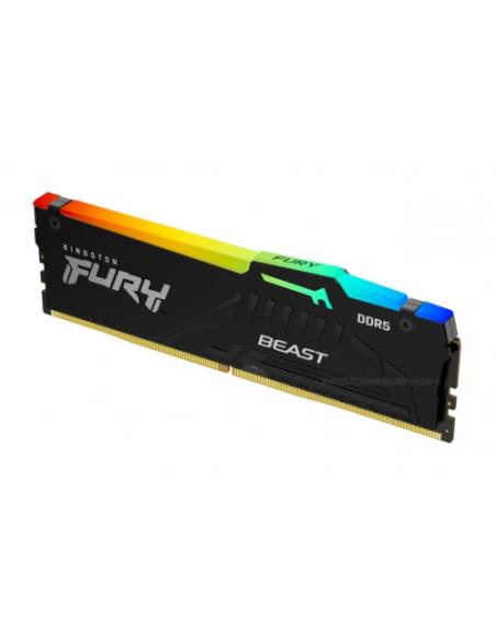 MEMORIA KINGSTON FURY BEAST RGB DDR5 64GB KIT2 5200MT/S CL4