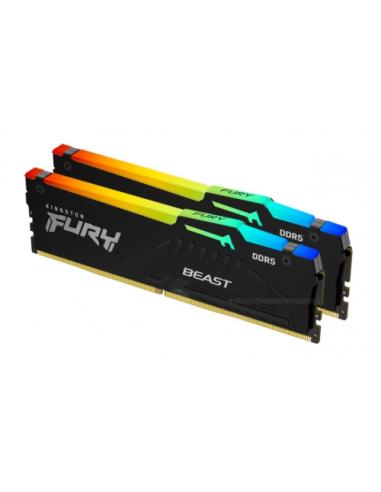 MEMORIA KINGSTON FURY BEAST RGB DDR5 32GB KIT2 5200MHZ CL40