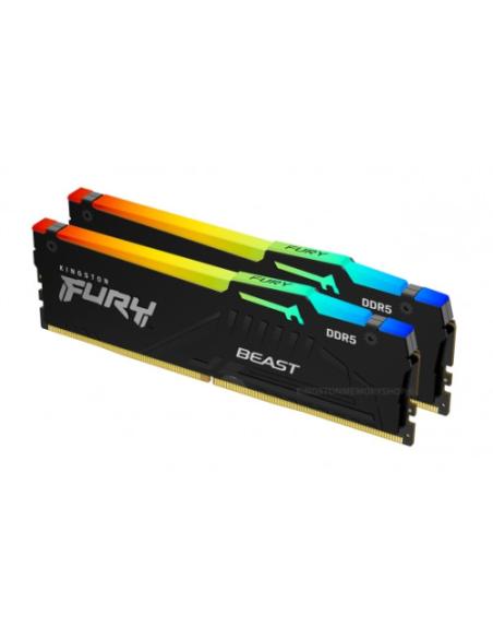 MEMORIA KINGSTON FURY BEAST RGB DDR5 64GB KIT2 5600MT/S CL4