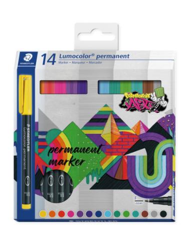 ESTUCHE 14 UDS LUMOCOLOR PERMANENT 318 STAEDTLER 318 C14