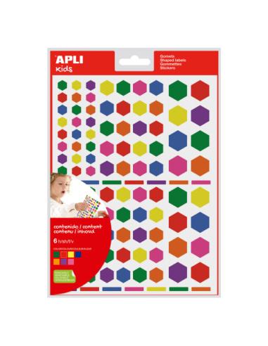 APLI 18768 etiqueta decorativa engomada Azul, Fucsia, Verde, Naranja, Púrpura, Rojo, Amarillo