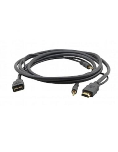 Kramer Electronics C-MHMA/MHMA cable HDMI 3 m HDMI + 3.5mm Negro