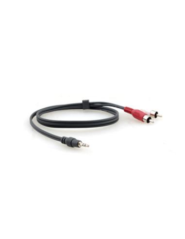 Kramer Electronics 3.5mm - 2 RCA, 1.8m cable de audio 1,8 m 3,5mm Negro, Rojo, Blanco