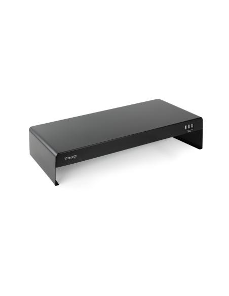SOPORTE ELEVADOR PARA MONITORES 3XUSB TOOQ TQMR0124 NEGRO
