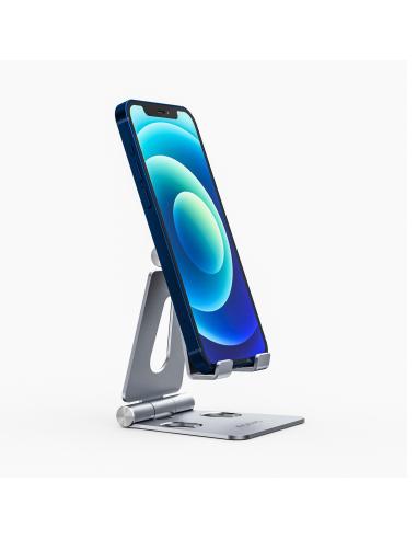SOPORTE TABLET SMARTPHONE M AJUSTABLE (2 PIVOTES) AISENS PLATA MS2PM-086