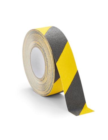 ROLLO CINTA DE SEGURIDAD ADHESIVA ANTIDESLIZANTE 50MMX18,3METROS NEGRO/AMARILLO TARIFOLD 197604