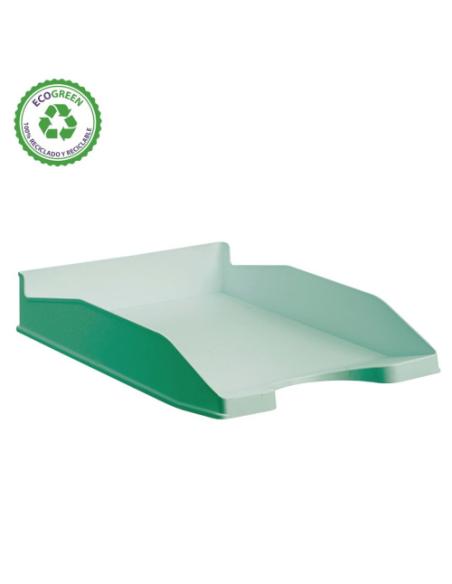 BANDEJA APILABLE ECOGREEN 100% RECICLADO Y RECICLABLE VERDE PASTEL 345X255X60 MM ARCHIVO 2000 742 VE PS