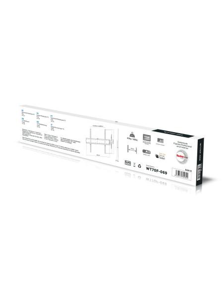 SOPORTE TV MONITOR PARED ULTRA DELGADO 40KG 37-70 NEGRO AISENS WT70F-069