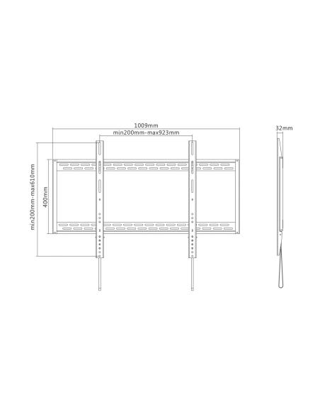 SOPORTE TV MONITOR PARED ULTRA DELGADO 130KG 60-100 NEGRO AISENS WT100F-067