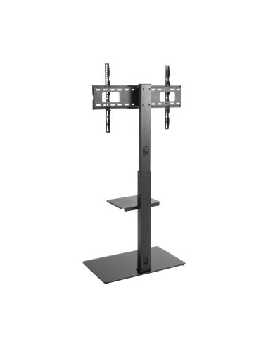 SOPORTE TV MONITOR SUELO CON BANDEJA DVD 40 KG 37-70 NEGRO AISENS FT70S-077