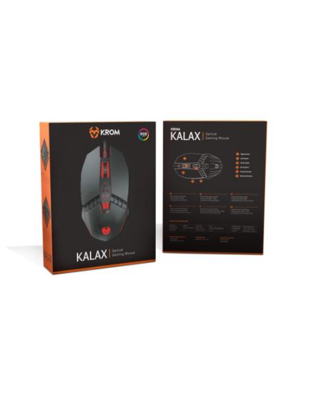 Krom Kalax ratón mano derecha USB tipo A Óptico 3200 DPI