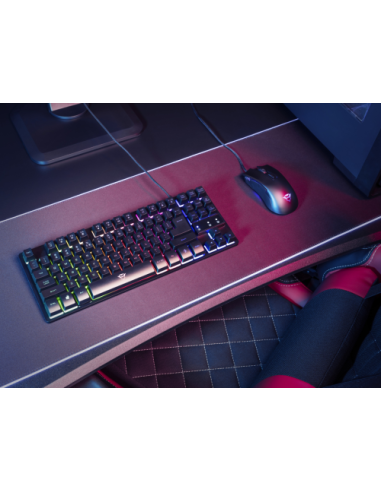 Trust GXT 833 Thado teclado USB Español Negro, Plata