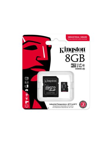 Kingston Technology Industrial 8 GB MicroSDHC UHS-I Clase 10