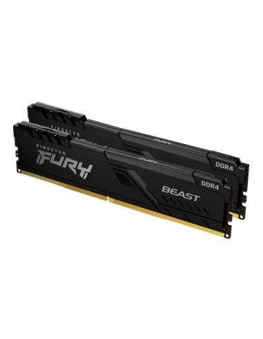 MEMORIA KINGSTON FURY BEAST BLACK DDR4 32GB (KIT 2) 3200MHZ CL16 1GX8 - KF432C16BB1K2/32