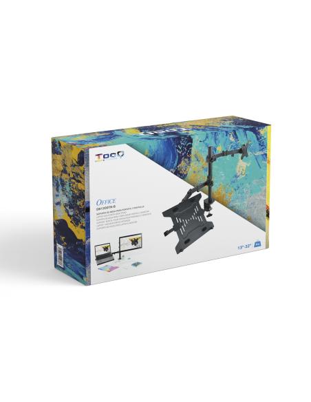 SOPORTE DE MESA MONITORPORTATIL 2 BRAZOS 13-32 NEGRO TOOQ DB1200TN-B