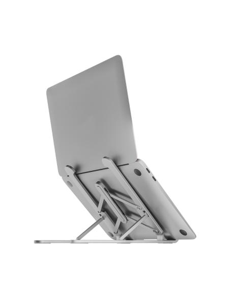 SOPORTE PORTATIL TABLET SOBREMESA AJUSTABLE PLATA AISENS LPS1M-099