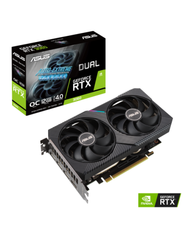 ASUS Dual -RTX3060-O12G-V2 NVIDIA GeForce RTX 3060 12 GB GDDR6 (NO VALIDO PARA MINERIA ).