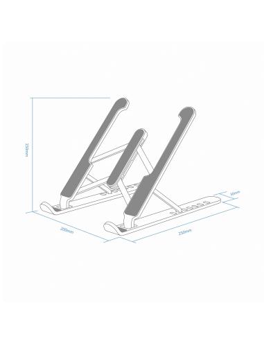 SOPORTE PORTATIL TABLET SOBREMESA AJUSTABLE PLATA AISENS LPS1M-099