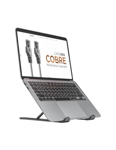 SOPORTE PORTATIL TABLET SOBREMESA AJUSTABLE GRIS OSCURO AISENS LPS1M-101