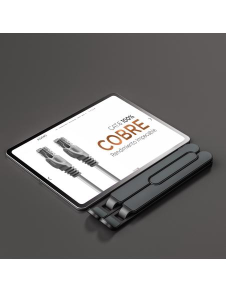 SOPORTE PORTATIL TABLET SOBREMESA AJUSTABLE GRIS OSCURO AISENS LPS1M-101