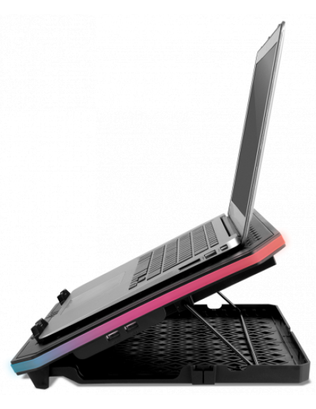 KROM BASE REFRIGERACION PORTATIL HASTA 19". SOPORTE SMARTPHONE. HUB 2 X USB. RGB (NXKROMKOOLER)