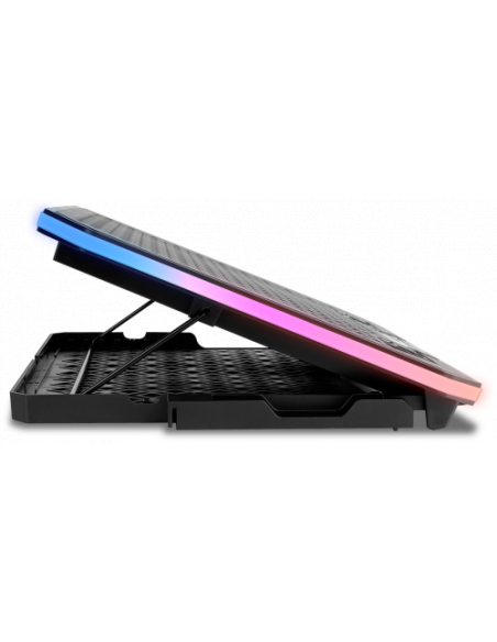 KROM BASE REFRIGERACION PORTATIL HASTA 19". SOPORTE SMARTPHONE. HUB 2 X USB. RGB (NXKROMKOOLER)