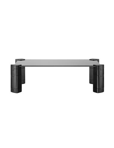 SOPORTE ELEVADOR CRISTAL PARA MONITOR-PORTATIL NEGRO AISENS MR01C-109