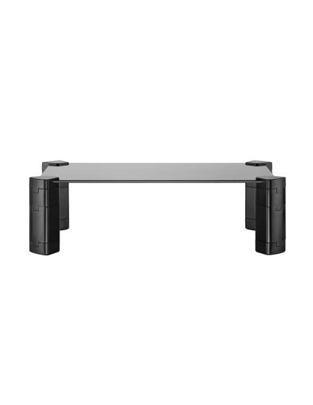 SOPORTE ELEVADOR CRISTAL PARA MONITOR-PORTATIL NEGRO AISENS MR01C-109