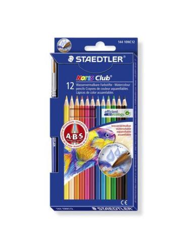 LÁPICES COLOR NORIS AQUARELL 144 10, ESTUCHE 12 PZAS STAEDTLER 144 10NC12